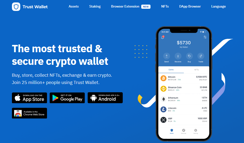 Trust Wallet - carteira de criptomoedas